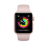 Watch Series 3 42mm Gold Aluminum Case with Pink Sand Sport Band