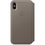 Apple iPhone X odinis Folio Taupe dėklas