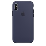 Apple iPhone X silikoninis Midnight Blue dėklas