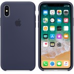 Apple iPhone X silikoninis Midnight Blue dėklas