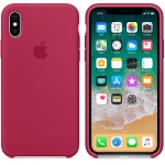 Apple iPhone X silikoninis Rose Red dėklas