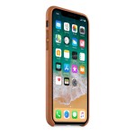 Apple iPhone X odinis Saddle Brown dėklas