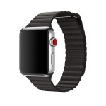 42mm Charcoal Gray Leather Loop - Medium