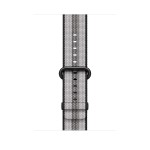 42mm Black Stripe Woven Nylon