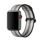 42mm Black Stripe Woven Nylon