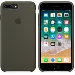 Apple iPhone 8 Plus/7 Plus silikoninis Dark Olive dėklas