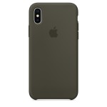 Apple iPhone X silikoninis Dark Olive dėklas