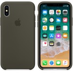 Apple iPhone X silikoninis Dark Olive dėklas
