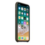 Apple iPhone X silikoninis Dark Olive dėklas