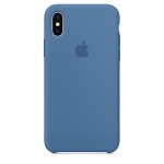 Apple iPhone X silikoninis Denim Blue dėklas
