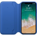 Apple iPhone X odinis Folio Electric Blue dėklas