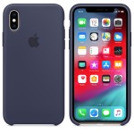 Apple iPhone XS/X silikoninis Midnight Blue dėklas