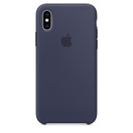 Apple iPhone XS/X silikoninis Midnight Blue dėklas