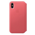 Apple iPhone XS/X odinis Folio Peony Pink dėklas