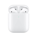 Apple AirPods bevielės ausinės su bevieliu įkrovimo dėklu (2 karta)