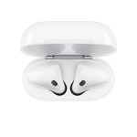 Apple AirPods bevielės ausinės su bevieliu įkrovimo dėklu (2 karta)