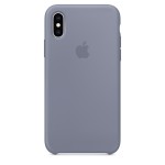 Apple iPhone XS/X silikoninis Lavender Gray dėklas