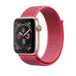 Watch Series 4 44mm Gold Aluminum Case with Hibiscus Sport Loop + Pink Sand Sport Band