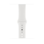 Watch Series 4 44mm Stainless Steel Case with White Sport Band