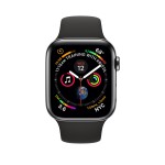 Watch Series 4 44mm Space Black Stainless Steel Case with Black Sport Band
