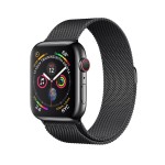 Watch Series 4 44mm Space Black Stainless Steel Case with Space Black Milanese Loop