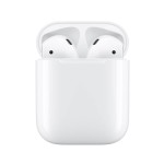 Apple AirPods bevielės ausinės su įkrovimo dėklu (2 karta) (išpakuotos)