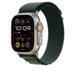 49mm Dark Green Alpine Loop - Large - Natural Titanium Finish
