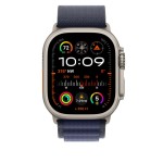 49mm Navy Alpine Loop - Medium - Natural Titanium Finish
