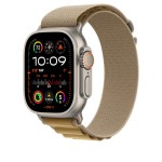 49mm Tan Alpine Loop - Medium - Natural Titanium Finish