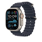 49mm Navy Ocean Band Extension - Natural Titanium Finish