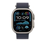 49mm Navy Ocean Band Extension - Natural Titanium Finish