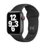 Apple Watch SE GPS + Cellular, 40mm Space Gray Aluminium Case with Black Sport Band