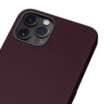 Pitaka iPhone 12 / 12 Pro Aramid Red Plain dėklas 