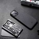 Pitaka iPhone 13 Pro Aramid Grey Twill dėklas 