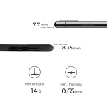 Pitaka iPhone X Aramid Black/Grey Plain dėklas 