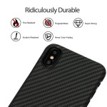 Pitaka iPhone X Aramid Black/Grey Twill dėklas 