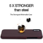 Pitaka iPhone X Aramid Black/Red Plain dėklas 