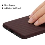 Pitaka iPhone X Aramid Black/Red Plain dėklas 