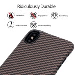 Pitaka iPhone X Aramid Black/Gold Twill dėklas