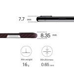 Pitaka iPhone XR Aramid Black/Red Twill dėklas 