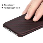 Pitaka iPhone XR Aramid Black/Red Twill dėklas 