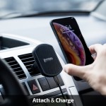 Pitaka magnetinis telefono laikiklis su bevieliu įkrovimu - Vent