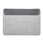 Rankų darbo veltinio ir natūralios zomšos dėklas MacBook Air 13 - šviesiai pilkas
