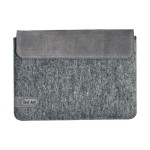 Rankų darbo veltinio ir natūralios zomšos dėklas MacBook Air 13 - tamsiai pilkas