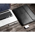 Rankų darbo odinis dėklas MacBook Pro 13 / MacBook Air 13 - juodas