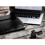Rankų darbo odinis dėklas MacBook Pro 14 - juodas