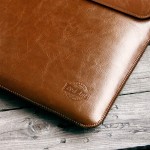 Rankų darbo odinis dėklas MacBook Pro 16 - rudas 