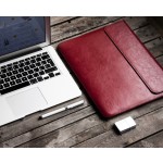 Rankų darbo odinis dėklas MacBook Pro 14 - raudonas