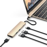 Satechi USB-C 4 Multiport Gold adapteris
