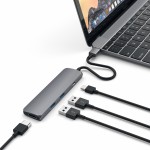 Satechi USB-C 4 Multiport Space Gray adapteris (išpakuotas)